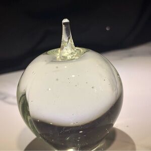 2/$20  Elegant Glass Apple Paperweight
